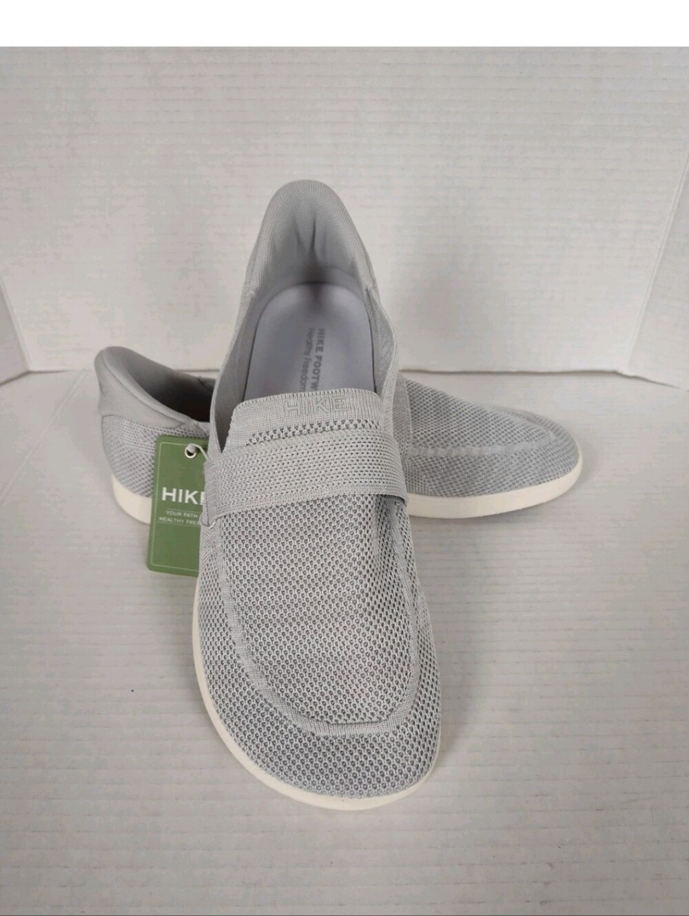 Hike Footwear Valenza Gray Knit Barefoot Slip On Shoes Women's 10.5 Comfort Shoe
